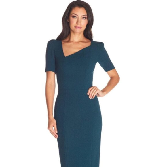 NEW Dress the Population 'Ruth' Bodycon Midi Dress in Pine Green- Size XL - Picture 1 of 6